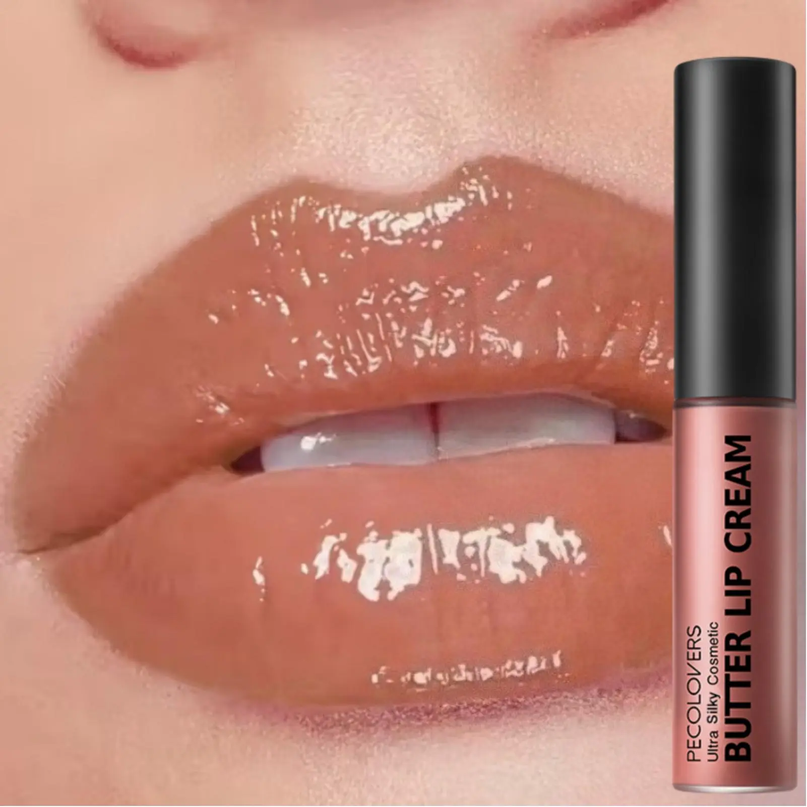 1PC Hydrating Butter Lip Glaze - Long-Lasting Nude & Vibrant Tones, Moisturizing Lip Oil with Glossy Finish, Non-Greasy Formula, All-Day Shine, For Light & Dark, Lip Gloss, Makeup Lovers, Beauty Enthusiasts