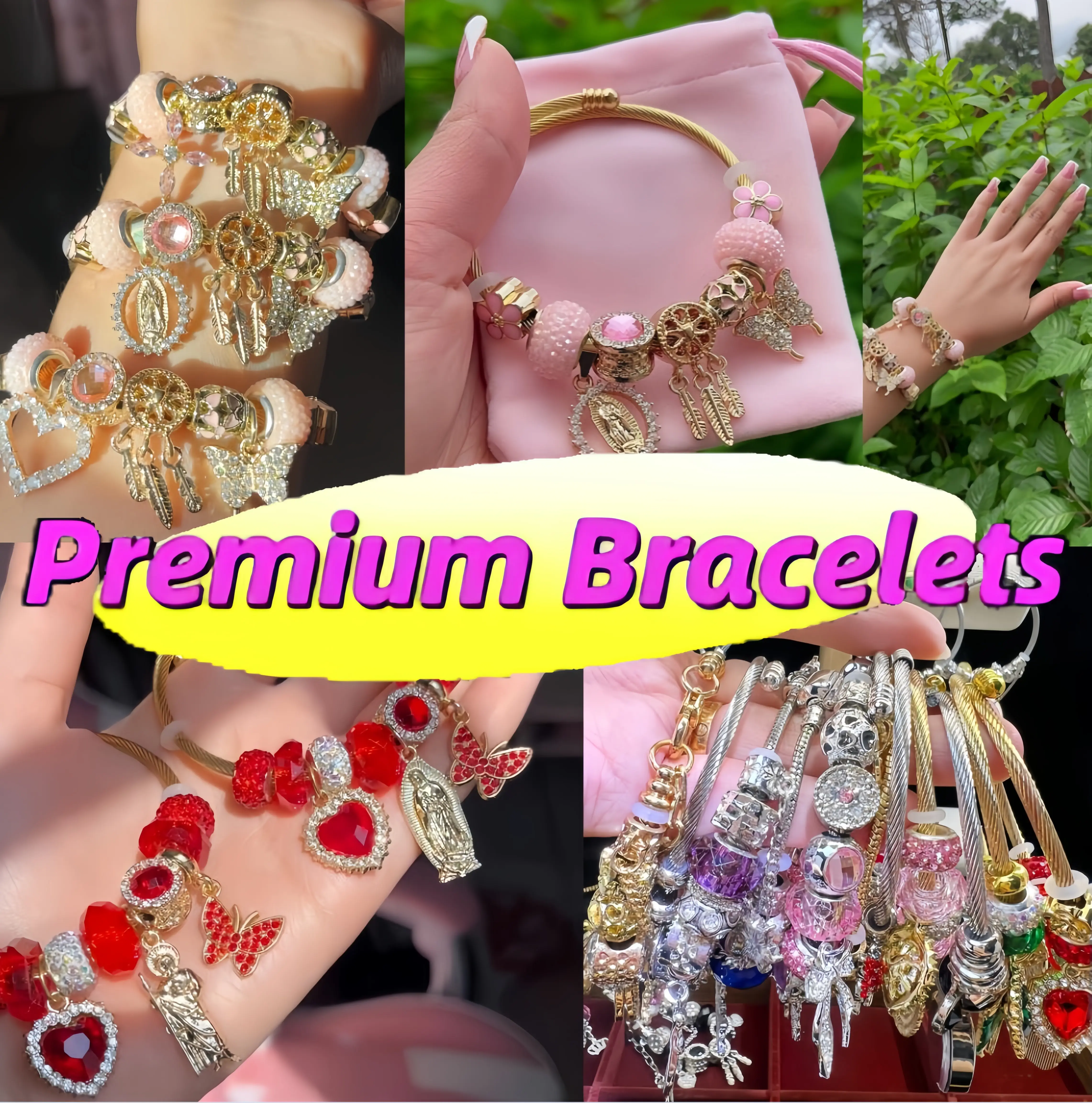 Premium Bracelet Bag Open in Live,Same Color Get One More Bag,Gifts,Trendy Stack Bangle FashionableJewelry,Family, Friends, Besties, co-worker, Festiv