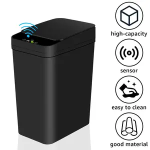 12L Smart Induction Waterproof Trash Can for Bathroom, Bedroom, Office Nordic Style, Household Items Saving Space Motion Sensor Multifunctional Home Goods Environmentally Friendly Automatic summerwins
