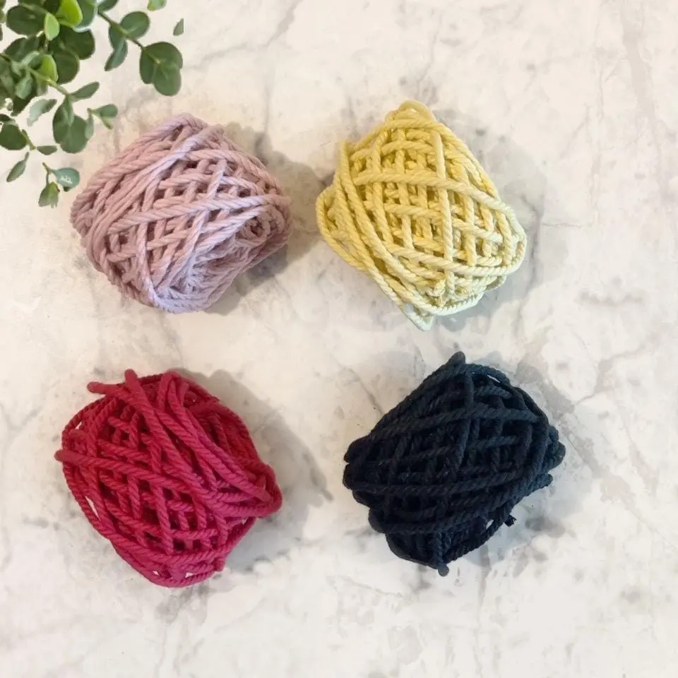3mm Macrame Cord 3-Ply Cotton Rope – 25 50 or 100 Ft Mini Spools – Cord for Keychains Plant Hangers & Small Crafts