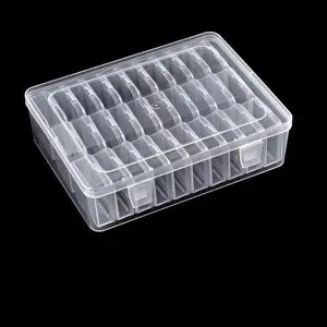 1 Set 30 Compartment Clear Plastic Stackable Drawer Storage Box Thickened Jewelry Bead Organizer Portable Craft Supplies Container for DIY Beading Hair Accessories Christmas Thanksgiving Gift