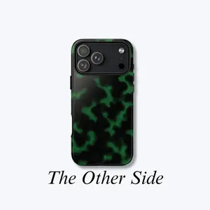 Green and Black Tortoise Shell iPhone Case, Protective Hard Shell Phone Cover with Animal Print - The Other Side Case