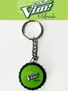 Vim! Refresh Fallout 4 Bottle Cap Keychain - Collectible Gaming Accessory
