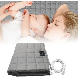Grounding Mat Cotton Bed Pad Silver Fiber Quilted Grounded Play Mat 34.2x50 in Earth Connected Cloud Bedding with Cord