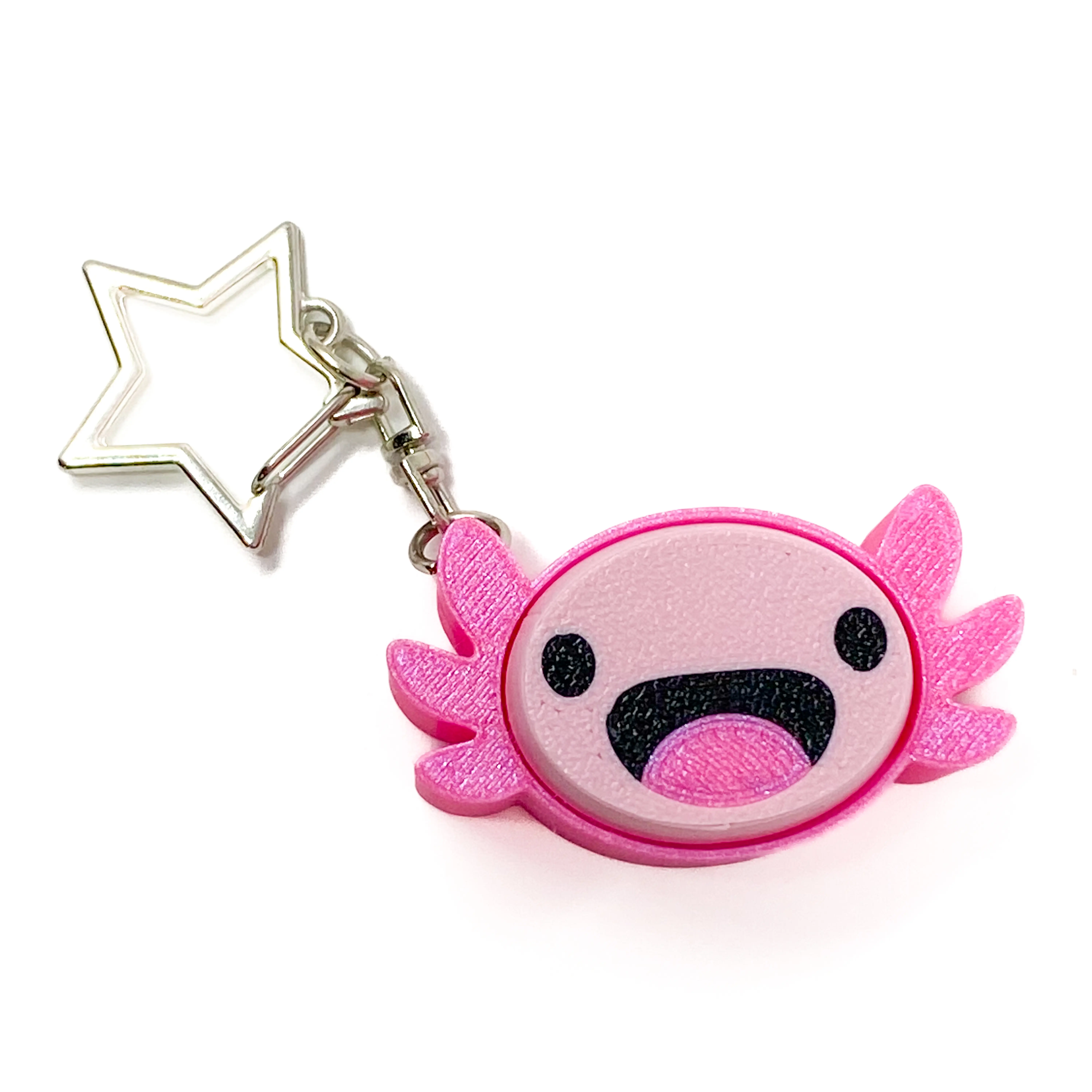 Axolotl Keychain Clicker - Cute Pink Keychain