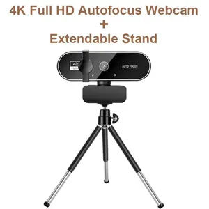 4K Full HD Webcam with Microphone Autofocus 8MP Website  for Windows PC Laptop IOS Macbook External Web Cam Video Calling vlogging