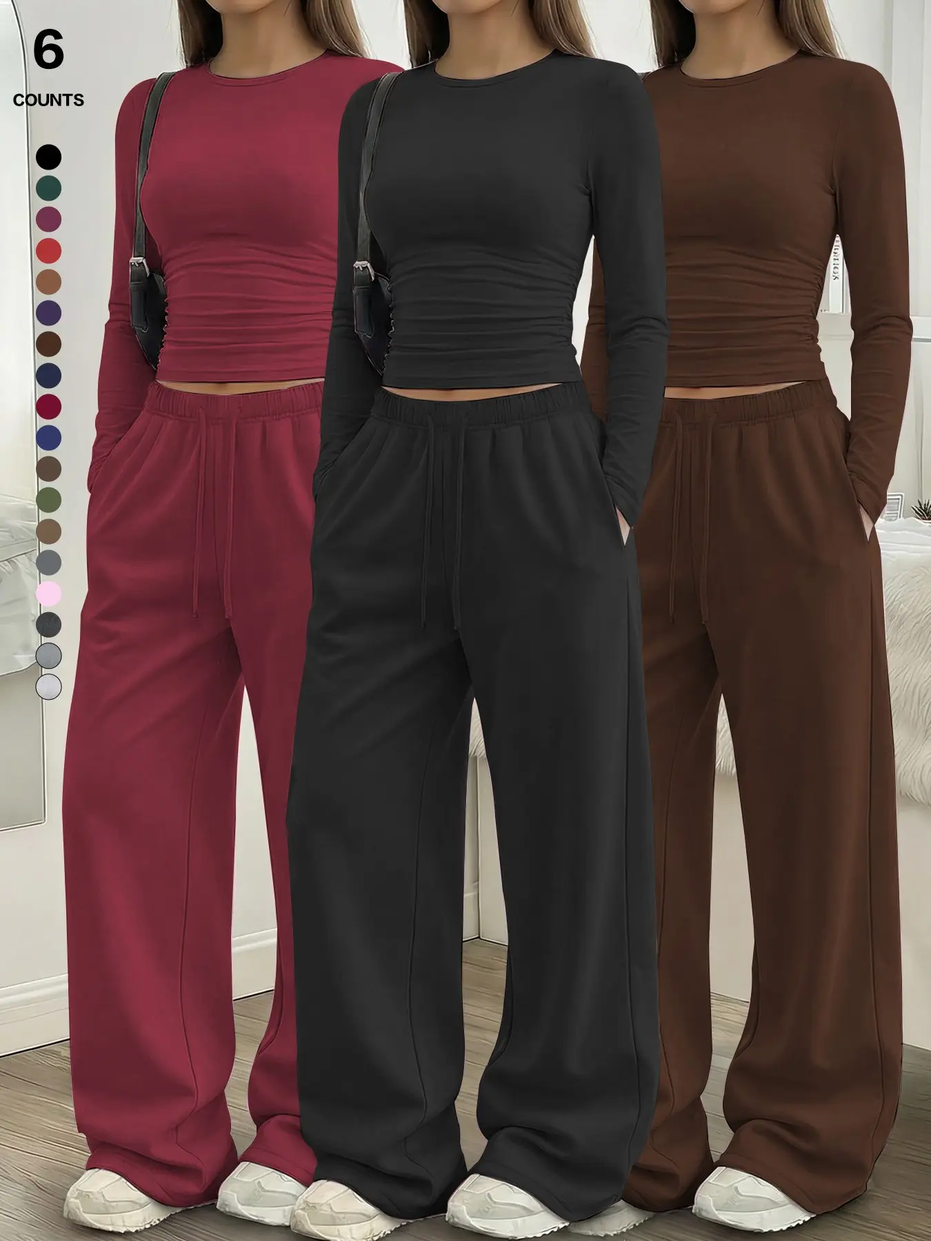 Black + Dark Coffee + Burgundy