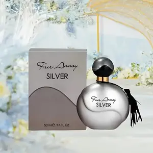 Fashionable Women's Fragrant Eau De Cologne Perfume in Silver Color Bottle, Long Lasting Floral Scent with Jasmine and Lemon, Perfect for Couples and Gift Giving
