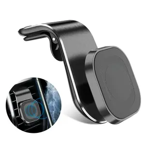 Sturdy Magnetic Mount with Vent Clip Design Includes Two Metal Pads Mounts Securely to Car Dashboard with 360 Degree Adjustable Angle for Easy Use