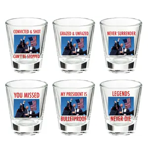 Shot Glass Gifts, President Shot, Trump Mugshot Shot glasses, Republican Gifts, Proud Republican, Trump Fist In Air Drinkware