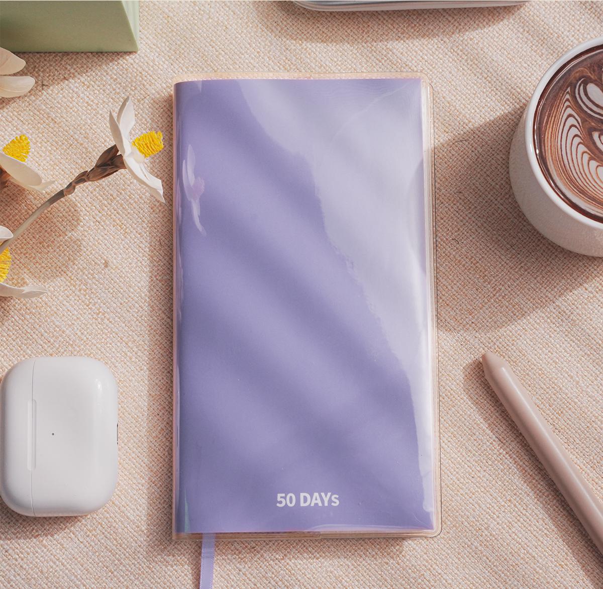 50-Day Diary Habit Tracker Goal Planner Daily Journal Self Improvement Notebook Productivity Journal Wellness Planner Mindset Journal Portable A6 Memo Book 50 Days Challenge Journal with Daily Plan Pages Ribbon Bookmark and 720 Stickers Gift Set