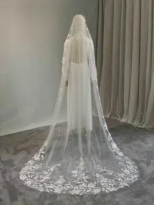 Style CHV04 Growing Floral Lace Chapel Veil