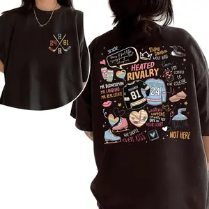 Romance Heated Rivalry Shirt Hollanov Couple Romance Book T-shirt Hockey Rivals Couple Tee Movie Book Fans Gift  Cotton Round Neck Short Sleeves Unique Design Slim Fit Camo Stress Relief Hoodie