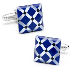 Mother of Pearl Diamond Cufflinks