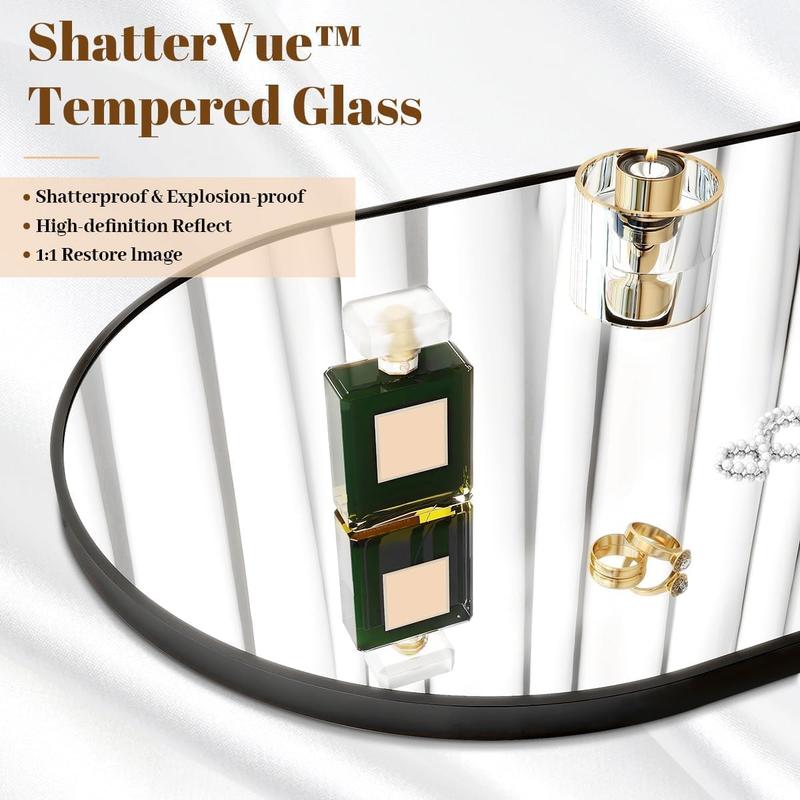 30"x71" Arched Full Length Mirror, Black Large Floor Mirror with Aluminum Alloy Frame Standing Hanging or Leaning Wall-Mounted Full  Mirror for Living Room and Bedroom