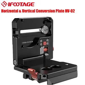 IFOOTAGE HV-02 Horizontal and Vertical Conversion Board L-Shaped Universal Folding Quick Release Plate Board Tripod Head Accessories