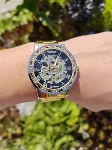 2024 Transparent Fashion Watch Luminous Gear Movement Wristwatch Royal Design For Men Engraved Reloj