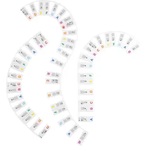 Removable Piano Key Stickers for 88 Key Full Size, Cuttable Note Labels for 61 Key Size,   Keyboard Stickers for Beginners, Comes with Storage Box