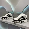 Men's Casual Fashionable Colorblock Letter Pattern Lace Up Low Top Chunky Trainers, Comfortable Lightweight Comfy Breathable Fabric, Sports Shoes for Daily Wear, Trendy Versatile Sneakers for Men, Classic Thick Soled Sneakers
