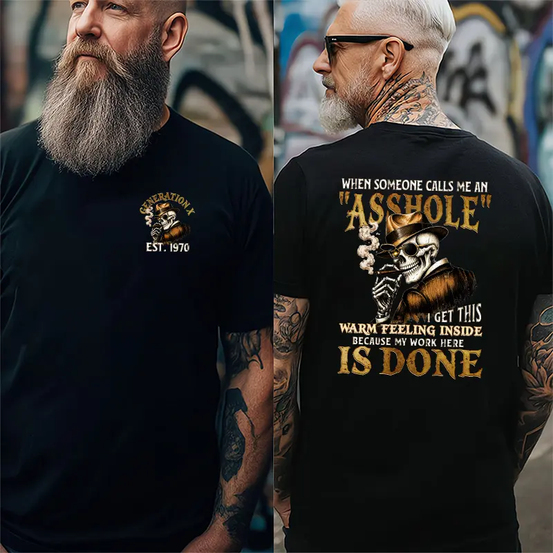[Generation Studio] Personalized Year 1965-1980 When Someone Calls Me An "Ahole" I Get This  Warm Feeling Inside Generation X Shirt, Because My Work Here Is Done Generation X Shirt,For Men, For Women