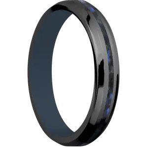 Zirconium + Bead , Polish Finish + Navy Blue