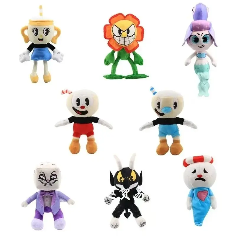 Game Cuphead Plush Toy Mugman Ms. Chalice ghost King Dice Cagney Carnantion Puphead Plush Dolls Toys for Children Gifts