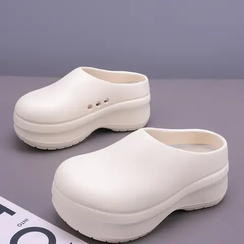 Women's EVA Chef Shoes, Non-Slip Waterproof Closed-Toe Work Shoes, Comfortable Sponge Insole, Kitchen Work Clogs, Slip Resistant