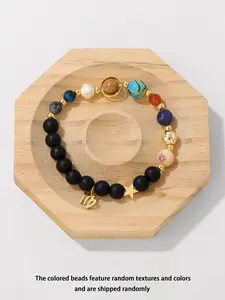 Zodiac Beaded Bracelet for Men & Women, Fashion Jewelry Gift Idea, Trendy Versatile Accessory, Perfect Birthday Present