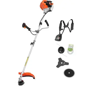 VEVOR String Trimmer, 42.7CC 2 - Stroke, Gas Powered Weed Wacker, 16.9 Cordless Grass Trimmer, Multi - Functional Lawn Edger with Shoulder Strap 3T Blade, Weed Eater for Quick Grass CleaningVEVOR Super Brand Day