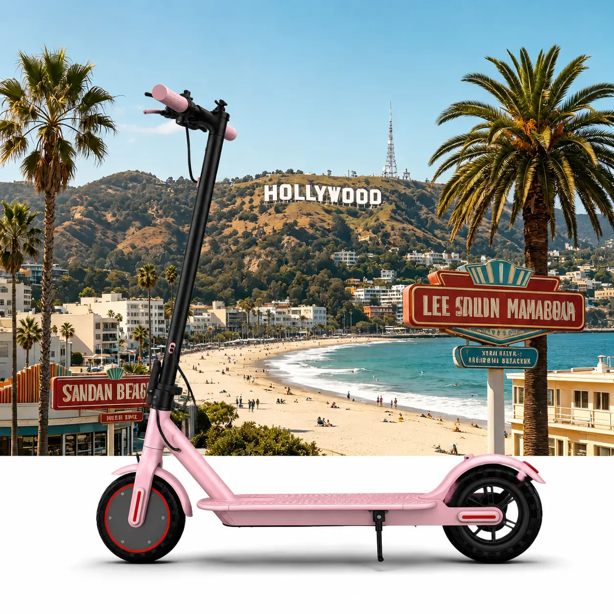 BWomen-Friendly Portable Electric Scooter | 350W Smooth Motor | 8.5" Non-Slip Tires | 19 MPH Top Speed | with LED Light | Compact Urban Commuter E-Scooter for Daily Travel