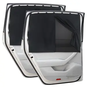 Car Window Shades, 2pcs Magnetic Car Shade Side Privacy Full Covers/Half Shade Options Car Window Curtains