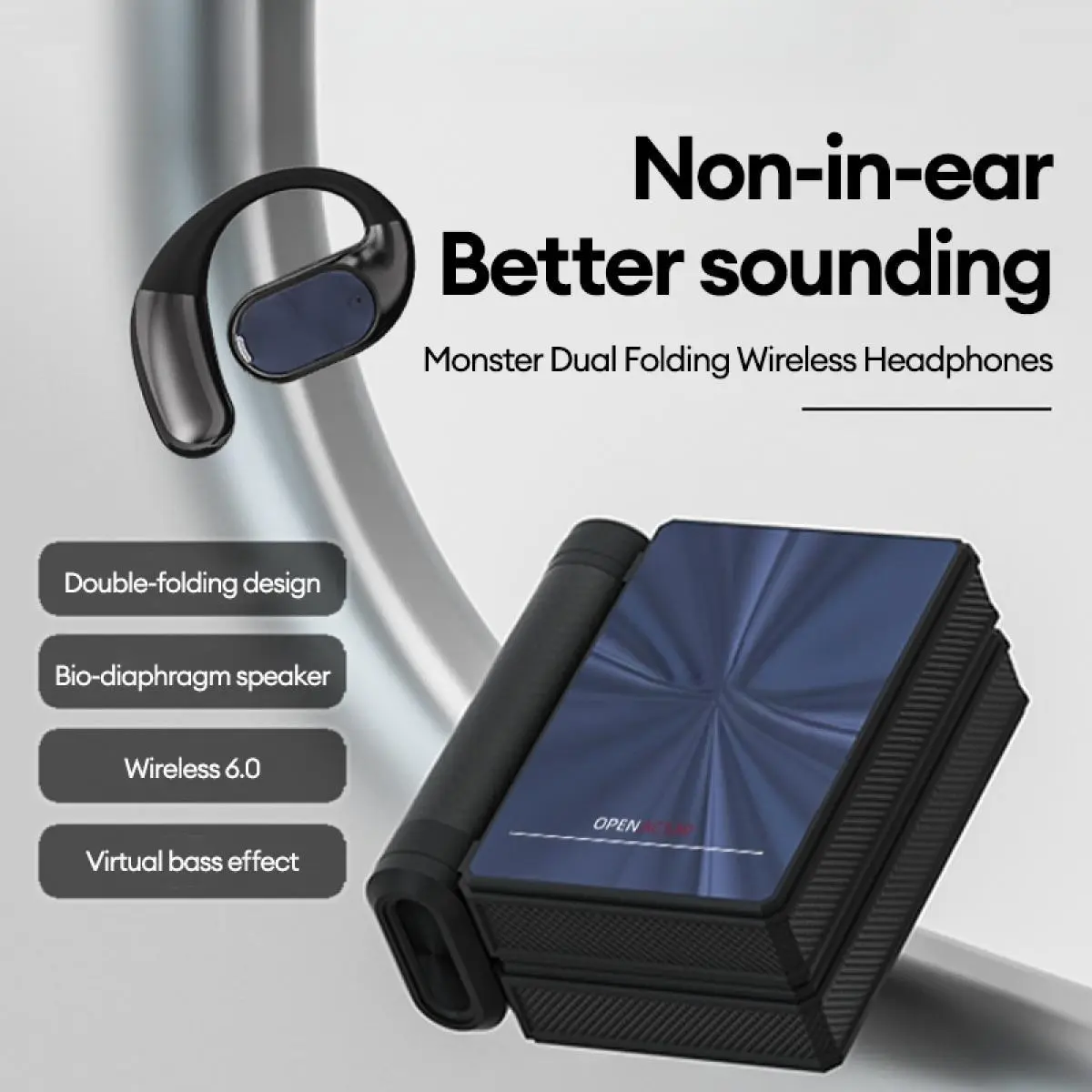 AC530 Wireless Bluetooth Earphones: Hi-Fi sound quality Bluetooth 6.0, HDcalling, ENC intelligent noise cancellation,stereo sound, IPX5 waterproof, sports earbuds withmicrophone earbuds wireless headphones bluetooth AudioElectronic For Monster