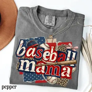 Baseball Mama Comfort Colors Shirt Patriotic Game Day Mom Tee Cute Sports Mom TShirt Baseball Season Fan Gift Trendy Baseball Mom T-Shirt #giftformom #momgift #giftforher #momlife #bestmom #lovemom #momlove