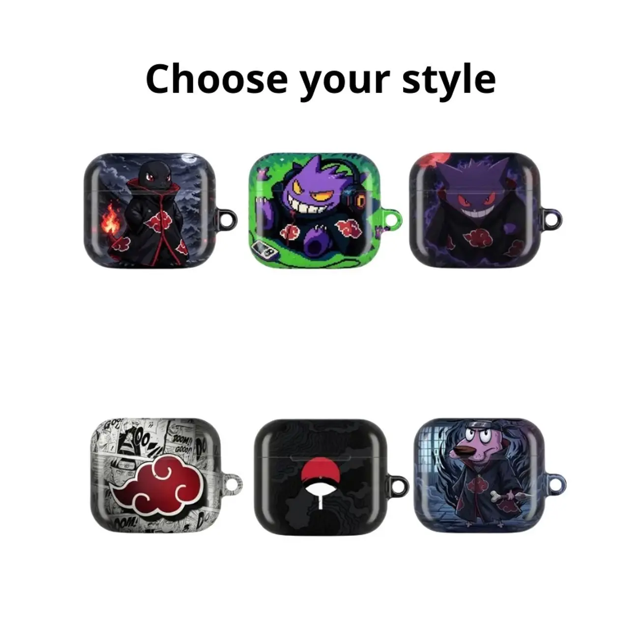 Ninja Pocket Monster AirPods Case, Anime Style Graphic Earbuds Cover for AirPods 1 2 3 4 & Pro 1 2 3, Aesthetic Protective Case Gift