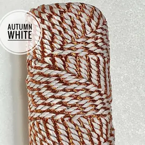 Metallic Macrame Rope | 3mm Metallic Rope | 141 Feet | Rose Gold Rope | 3mm blended rope | Metallic Cotton Blended Rope | Macrame Rope