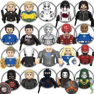 Blind Box Mini Building Blocks G0141 Figures Big Goblin Spiderman Iron Man Venom Captain Hawk Deadpool Armor Christmas Gift Toy