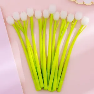 12pcs Silicone Tulip Flower Pens, Kawaii Stationery Set, Cute Room Decor, Perfect Gift for Girls, Ideal for Stationery Lovers