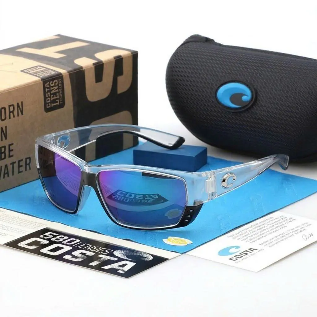 Costa Del Mar Tuna Alley Matte Black Frame/Grey Polarized Lenses 580P, COSTA Polarized Sunglasses Fashion Cycling Running Sun Glasses Unisex Outdoor Sport Polarized Goggles
