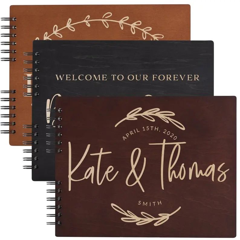 Wedding Guestbook, Personalized Wooden Guest book Perfect for Wedding, Photobooth, Photo Album, Wedding Album