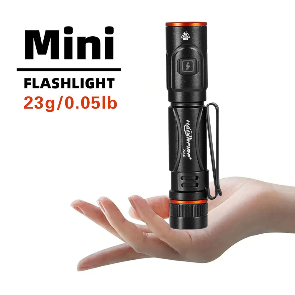 HaixnFire X66 LED Pen Flashlights, Lightweight, Mini, Waterproof Pocket Flashlight with Clip, Small Flashlights for Inspection, Work, Emergency