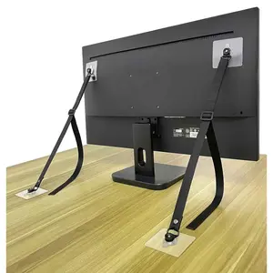 4 Pcs Adjustable TV Safety Straps, No-Drill TV Anchor for Baby Proofing, Prevent Furniture Falling and Anti Tip, Safety Straps for Flat Screens, Adhesive Cabinet to Wall Straps