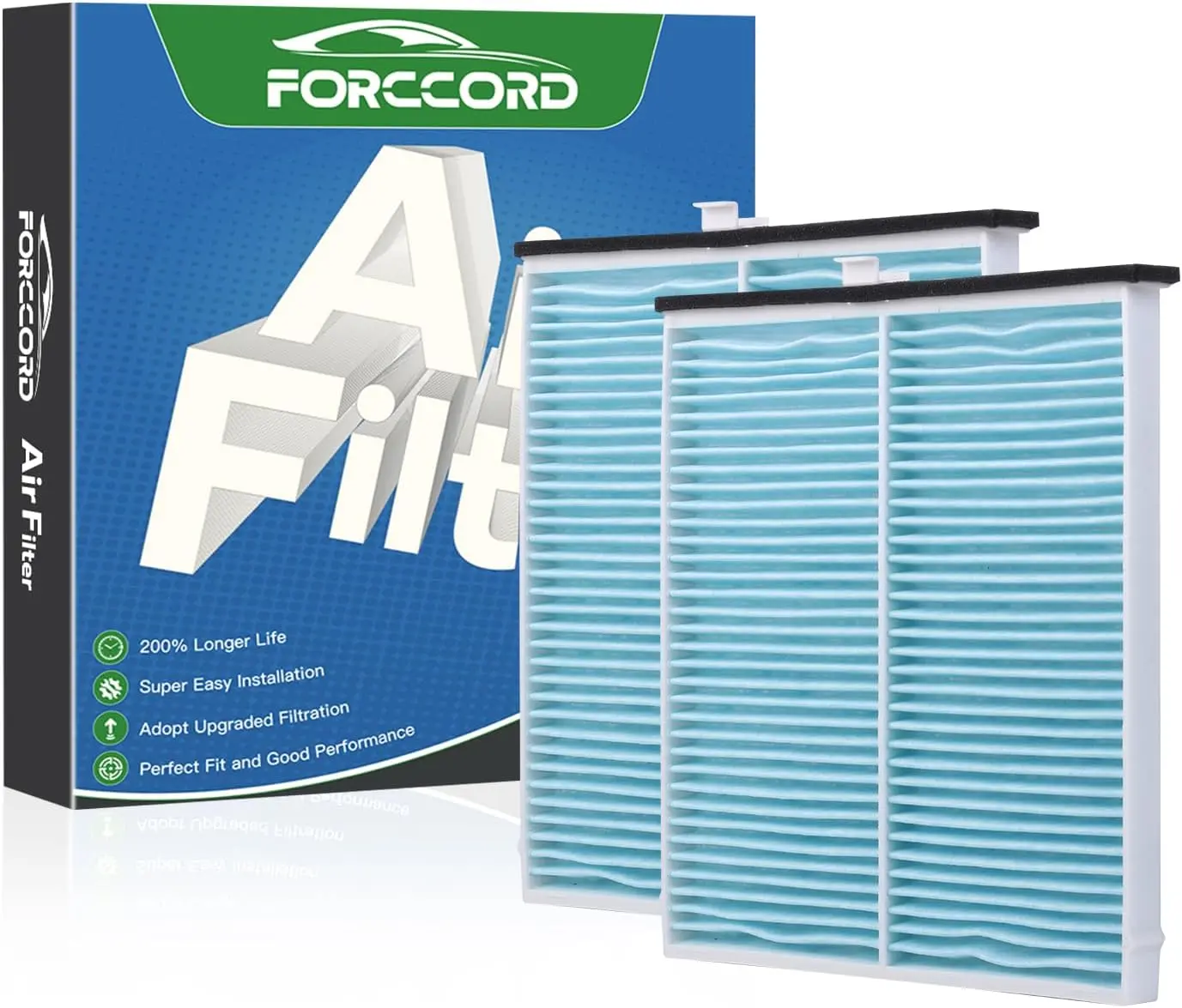 FORCCORD 2-Pack HEPA Cabin Air Filter Fits for Mazda 3(2014-18), Mazda 6 (2014-21), CX-5 (2013-25) Cabin Filter CF11811 Replacement Car Accessories KD45-61-J6X KD45-61-J6X9U, Mazda Models
