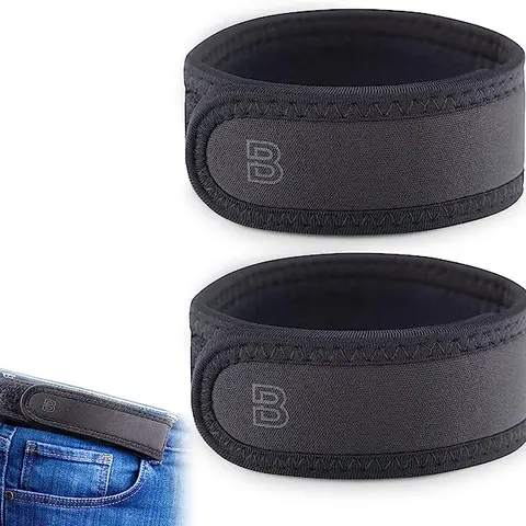 BeltPro No Buckle Belt — Fits 1.5 Inch Belt Loops, Easy To Use Invisible Elastic Adjustable Leather Tool Belt Men Accessories