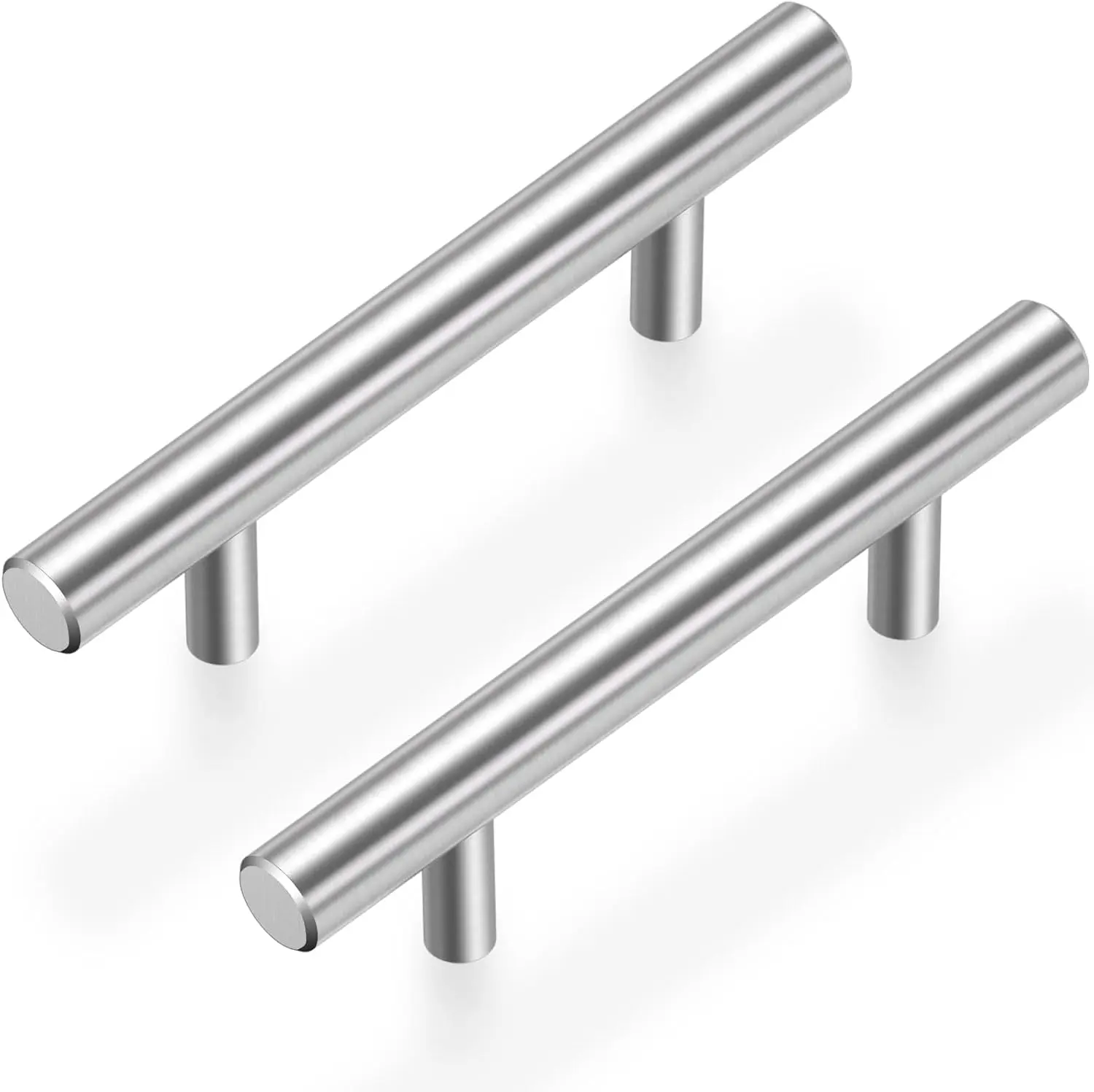 30 Pack Brushed Nickel Cabinet Handles 3 Inch Hole Center Drawer Pulls Stainless Steel Cabinet Pulls Silver Kitchen Handles Cabinet Hardware for Drawers, Cupboards - 5" Length, 3" Hole Center