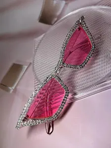 Women's Rhinestone Crystal Frame Y2K Luxury Party Fashion Glasses, Cute Cat Eye Style, Beach Theme Parties, Music Festivals, Summer Vacation