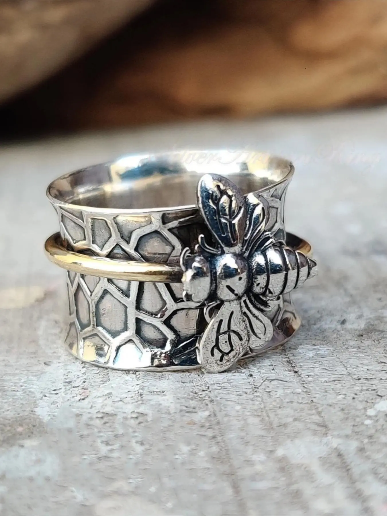 Vintage Boho Ring, Worry Anxiety Ring, Fashion Jewelry Accessories for Women & Girls, Boho Style Rings