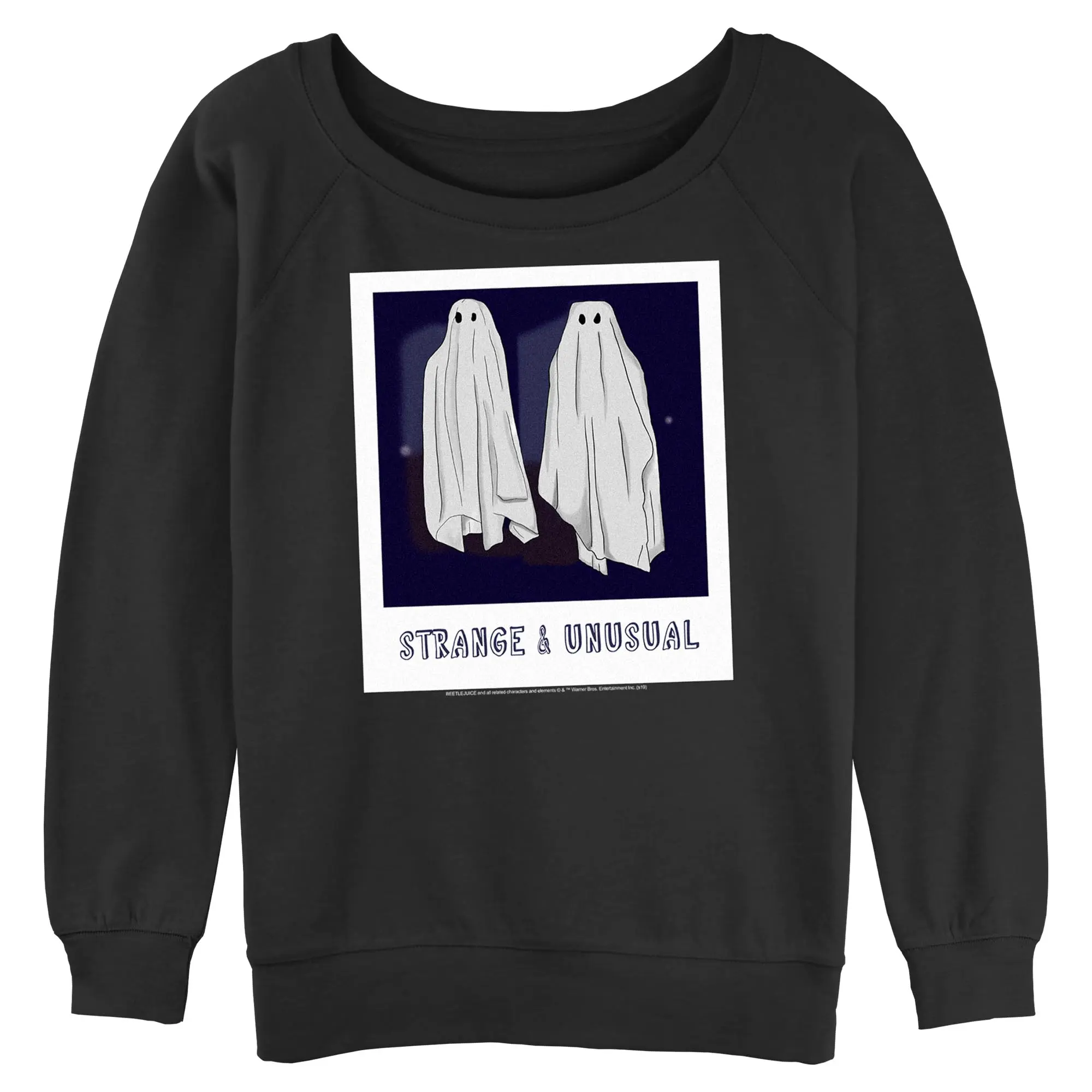 Beetlejuice Halloween Strange and Unusual Ghost Photo Juniors Sweatshirt, Top, Apparel, Graphic, Long Sleeve