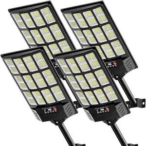 4Pack/2Pack Solar Street Lights Outdoor Waterproof 48000LM 320°Wide Angle Flood Light LED Solar Parking Light with Motion Sensor and Remote Control for Outdoor Streets Courtyards Parking Garages