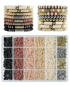 3200 Pcs Bracelet Making Kit,Clay Beads Bracelet Set with Gold Beads and Sliver Beads,Ideal for Making Swift Friendship Beads Bracelet,Christmas Party Gifts,Fashion Accessories