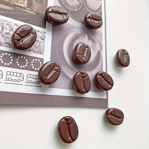 10/20 pcs Coffee Bean Magnetic Fridge Magnets Refrigerator Decorating Magnet Simulation Food Photo Stickers Message Stickers Decorative Fridge Magnets Home Kitchen Decoration Refrigerator Magnets Set